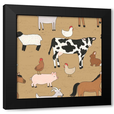 Country Roads Step 01C Black Modern Wood Framed Art Print with Double Matting by Marshall, Laura