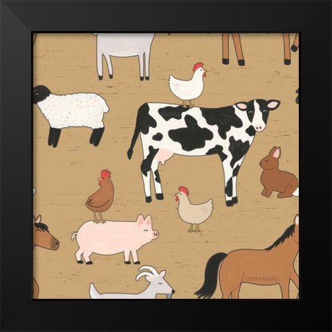 Country Roads Step 01C Black Modern Wood Framed Art Print by Marshall, Laura