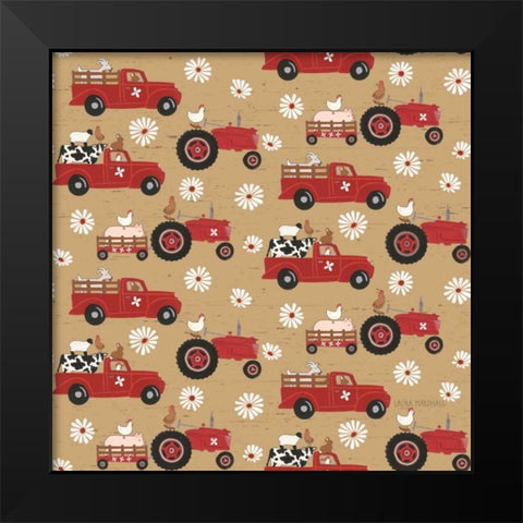 Country Roads Step 02B Black Modern Wood Framed Art Print by Marshall, Laura