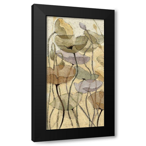 Fluidity II Black Modern Wood Framed Art Print with Double Matting by Novak, Shirley