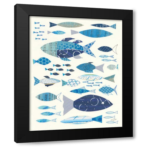 Go With the Flow II Black Modern Wood Framed Art Print with Double Matting by Prahl, Courtney