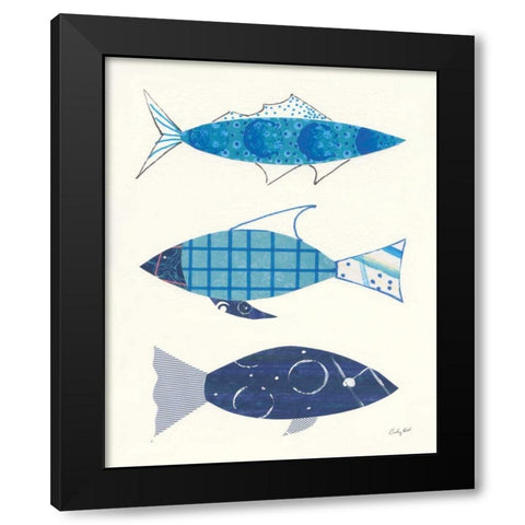Go With the Flow III Black Modern Wood Framed Art Print with Double Matting by Prahl, Courtney