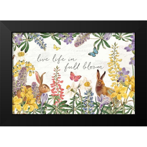 Easter Garden I Black Modern Wood Framed Art Print by Pertiet, Katie
