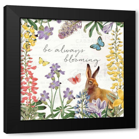 Easter Garden III Black Modern Wood Framed Art Print by Pertiet, Katie