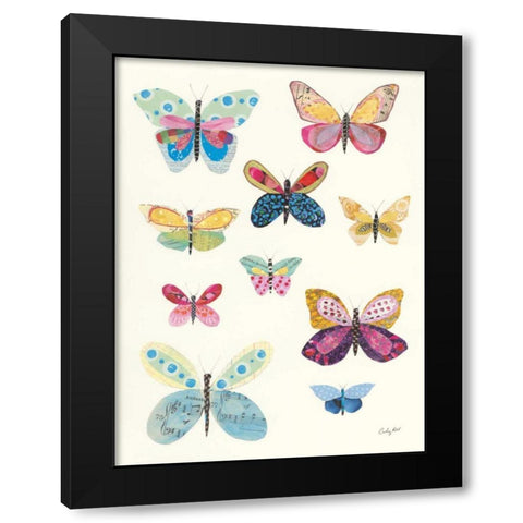 Butterfly Charts I Black Modern Wood Framed Art Print with Double Matting by Prahl, Courtney