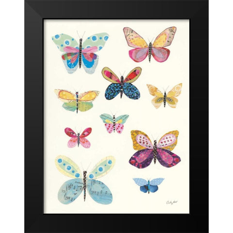 Butterfly Charts I Black Modern Wood Framed Art Print by Prahl, Courtney