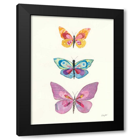 Butterfly Charts III Black Modern Wood Framed Art Print with Double Matting by Prahl, Courtney