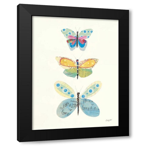 Butterfly Charts IV Black Modern Wood Framed Art Print with Double Matting by Prahl, Courtney
