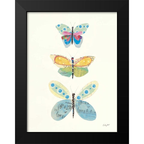 Butterfly Charts IV Black Modern Wood Framed Art Print by Prahl, Courtney