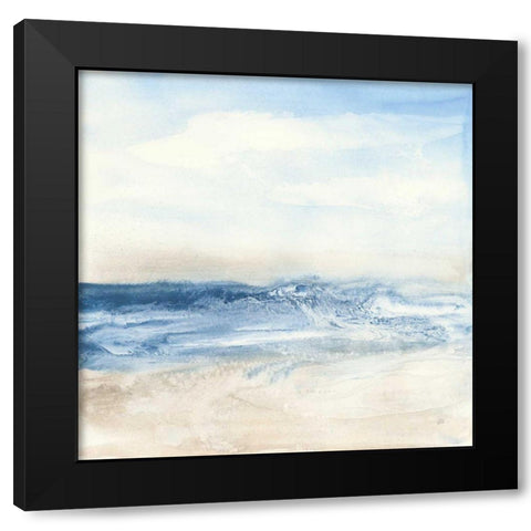 Surf and Sand Black Modern Wood Framed Art Print by Paschke, Chris