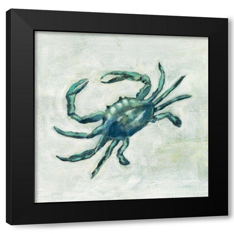 Indigo Sea Life II Black Modern Wood Framed Art Print with Double Matting by Vassileva, Silvia