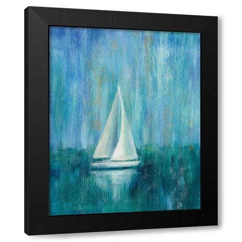 Sailboat Simplicity I Black Modern Wood Framed Art Print by Vassileva, Silvia