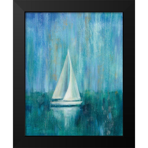 Sailboat Simplicity I Black Modern Wood Framed Art Print by Vassileva, Silvia