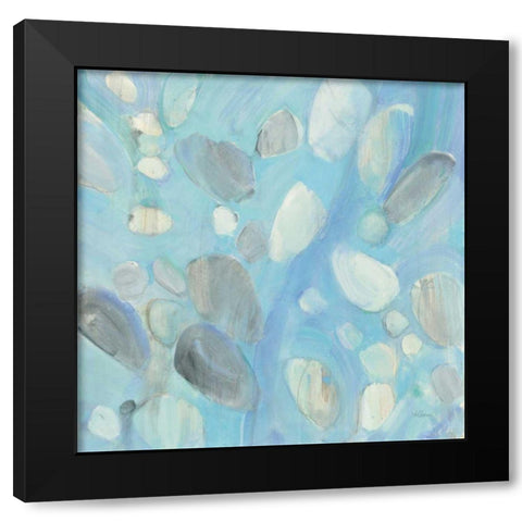 Running Water Black Modern Wood Framed Art Print by Hristova, Albena