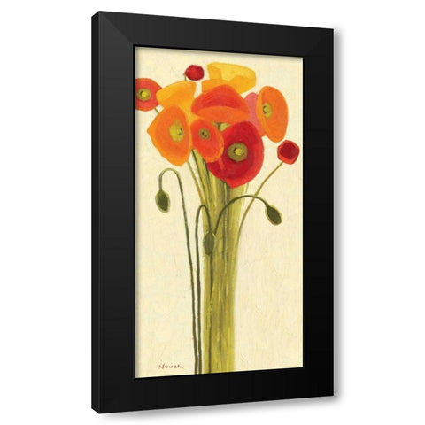 Sizzle II - Wag Black Modern Wood Framed Art Print with Double Matting by Novak, Shirley