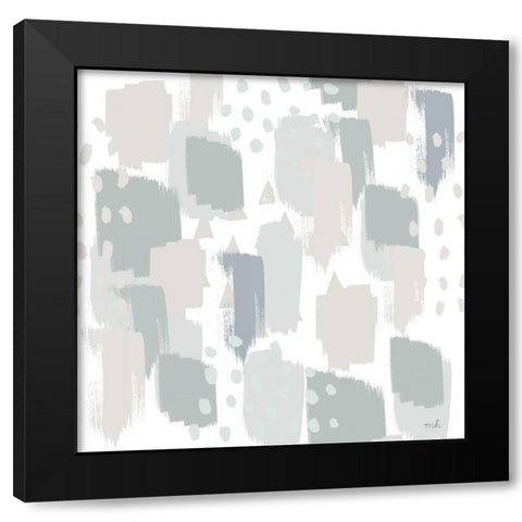 Calm World Map Pattern XII Black Modern Wood Framed Art Print by Hershey, Moira