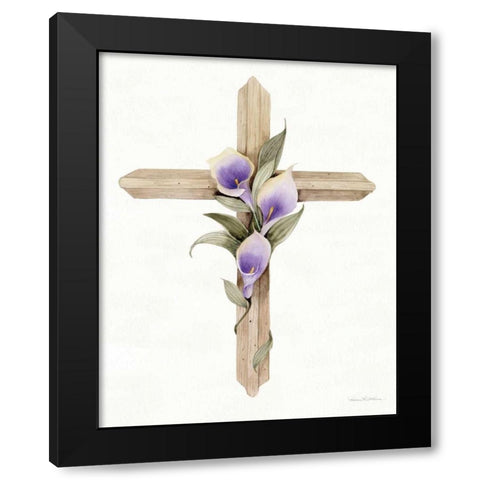 Easter Blessing Cross II Black Modern Wood Framed Art Print by McKenna, Kathleen Parr