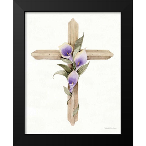 Easter Blessing Cross II Black Modern Wood Framed Art Print by McKenna, Kathleen Parr