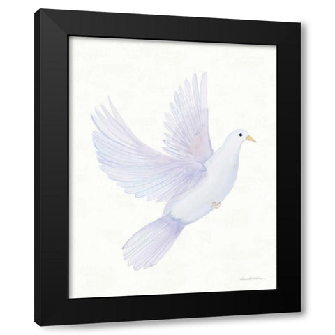 Easter Blessing Dove I Black Modern Wood Framed Art Print with Double Matting by McKenna, Kathleen Parr