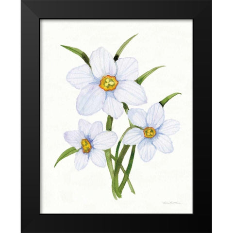 Easter Blessing Flowers I Black Modern Wood Framed Art Print by McKenna, Kathleen Parr