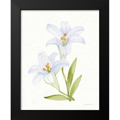 Easter Blessing Flowers IV Black Modern Wood Framed Art Print by McKenna, Kathleen Parr