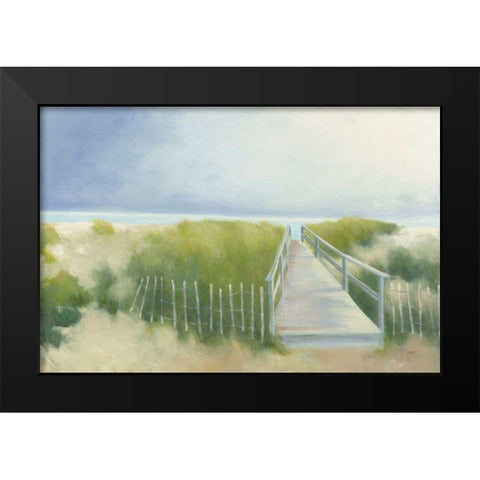 Beach Walk Black Modern Wood Framed Art Print by Purinton, Julia