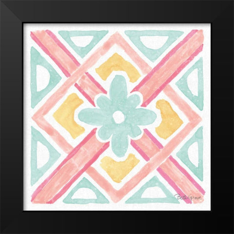 Watercolorful IX Turquoise Black Modern Wood Framed Art Print by Grove, Beth