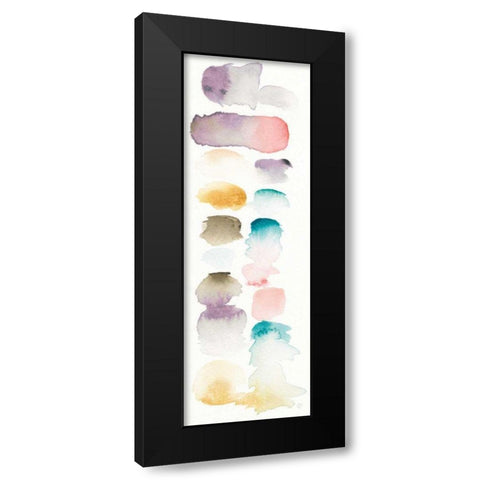 Watercolor Swatch Panel I - Lavender Black Modern Wood Framed Art Print with Double Matting by DeNeige, Elyse
