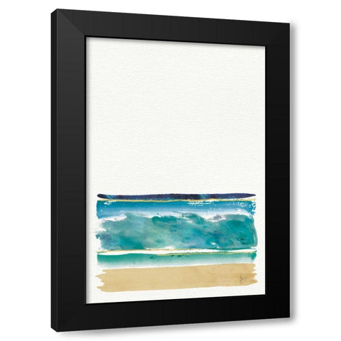 By the Sea II no Words v2 Crop Black Modern Wood Framed Art Print by Aiken, Jess