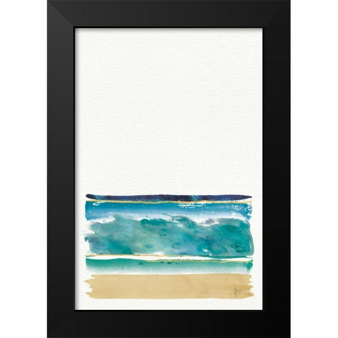 By the Sea II no Words v2 Crop Black Modern Wood Framed Art Print by Aiken, Jess