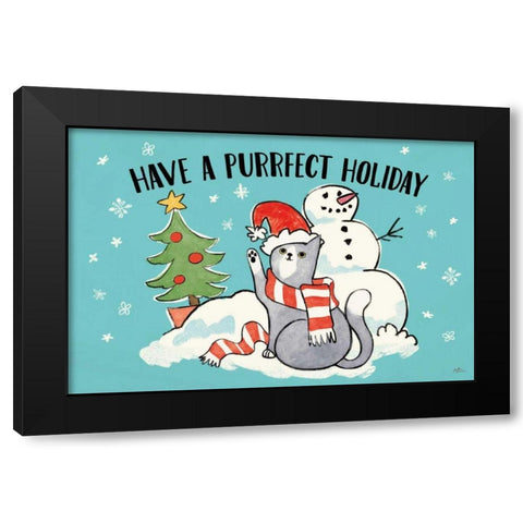 Santa Paws I Black Modern Wood Framed Art Print with Double Matting by Penner, Janelle