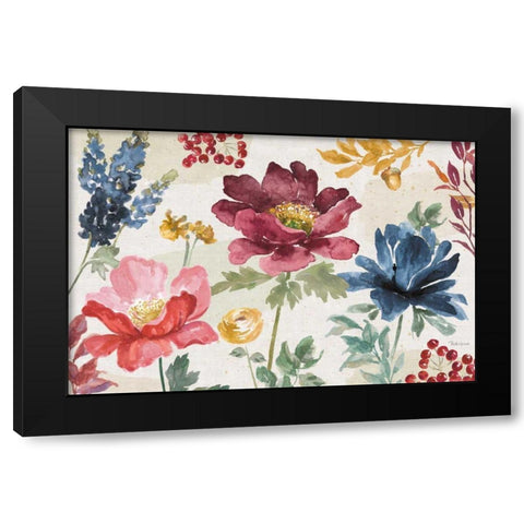 Watercolor Fall I Black Modern Wood Framed Art Print with Double Matting by Grove, Beth