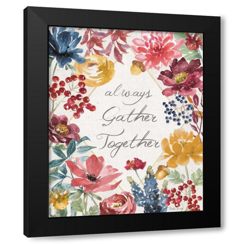Watercolor Fall VI Black Modern Wood Framed Art Print with Double Matting by Grove, Beth