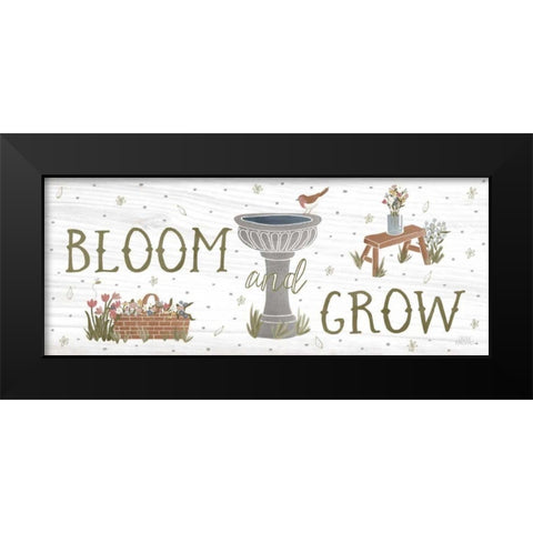 Blooming Garden VIII Black Modern Wood Framed Art Print by Marshall, Laura