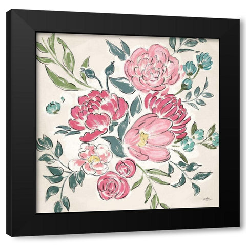 Live in Bloom II - No Words Black Modern Wood Framed Art Print with Double Matting by Penner, Janelle