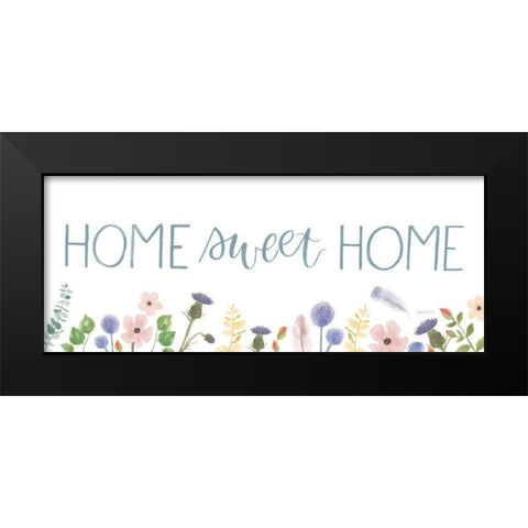 Spring Sentiments IV on White Black Modern Wood Framed Art Print by Jackson, Jenaya