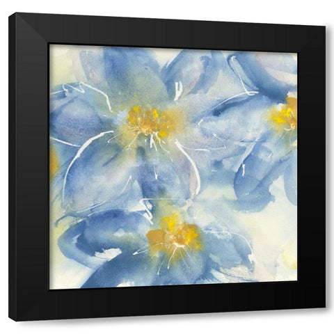 Tinted Clematis I Black Modern Wood Framed Art Print by Paschke, Chris