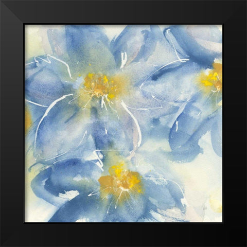 Tinted Clematis I Black Modern Wood Framed Art Print by Paschke, Chris