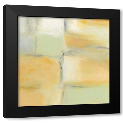 Gray Stone and Gold Black Modern Wood Framed Art Print by Rhue, Piper