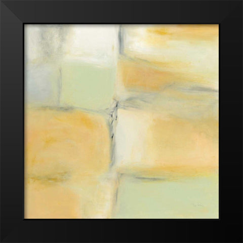 Gray Stone and Gold Black Modern Wood Framed Art Print by Rhue, Piper