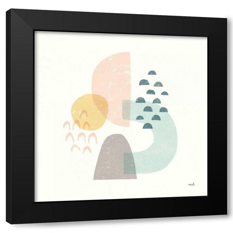 Happy Thoughts I Black Modern Wood Framed Art Print by Hershey, Moira