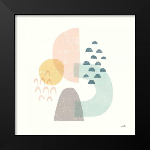 Happy Thoughts I Black Modern Wood Framed Art Print by Hershey, Moira