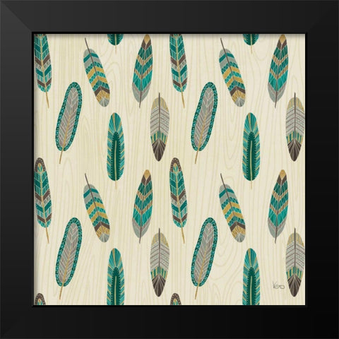 Cool Feathers Step 11A Black Modern Wood Framed Art Print by Charron, Veronique