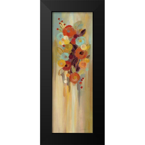 Tall Autumn Flowers II Black Modern Wood Framed Art Print by Vassileva, Silvia