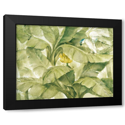 Tropical Canopy II Green Black Modern Wood Framed Art Print with Double Matting by Hristova, Albena