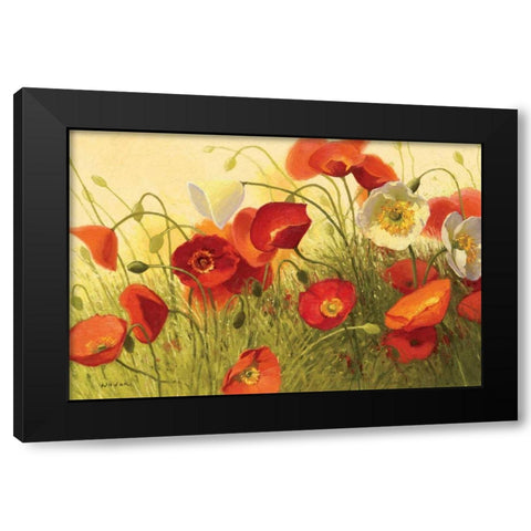 Havin a Heat Wave - Wag Black Modern Wood Framed Art Print by Novak, Shirley
