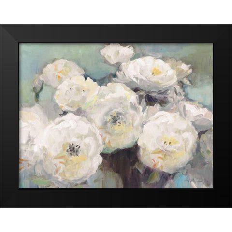Wild Roses Sage Black Modern Wood Framed Art Print by Hageman, Marilyn