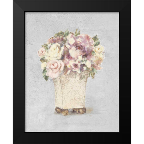 Parlor Roses II Sage Black Modern Wood Framed Art Print by Blum, Cheri