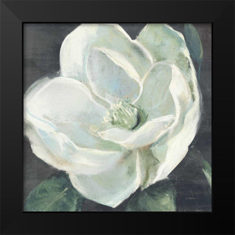 Magnolia III Sage Black Modern Wood Framed Art Print by Rowan, Carol
