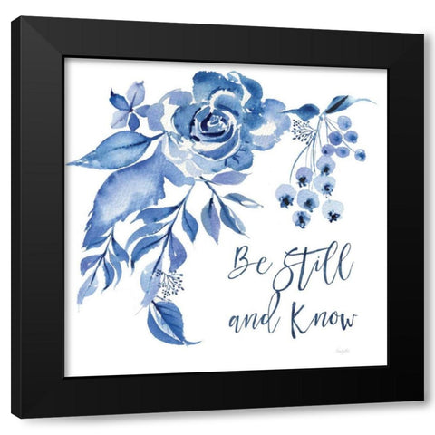Delft Delight I Know Black Modern Wood Framed Art Print with Double Matting by Rice, Kristy
